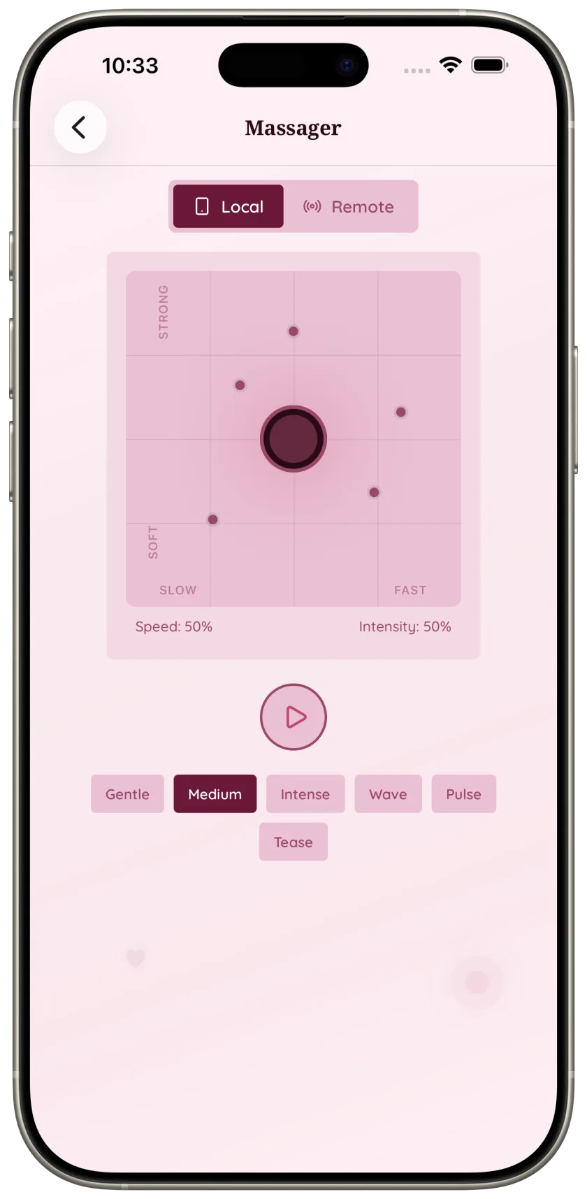 Foreplay iOS Massager screenshot